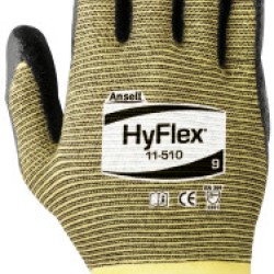 HYFLEX 11510 BLK NIT FMCT ON KEVLAR LNR 10-ANSELL HEALTHCA-012-11-510-10