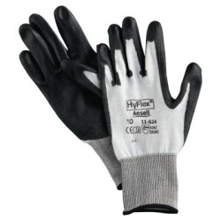 HYFLEX 11-624 DYNEEMA/LYCRA WHT W/BLK PU CT SZ 8-ANSELL HEALTHCA-012-11-624-8