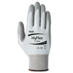 HYFLEX 11644 WHT CUT/13GA PE W/ GRAY PU CT 9-ANSELL HEALTHCA-012-11-644-9