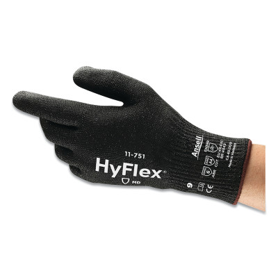 HYFLEX 11751 10GA BLK INTRCPT NYL/GLSS FBR 10-ANSELL HEALTHCA-012-11-751-10