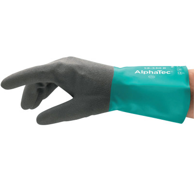 ALPHATEC 58530B SZ 11 CHEM REST GRN/DRK GRY 12"-ANSELL HEALTHCA-012-58-530B-110
