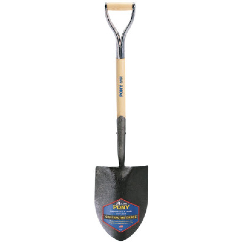 PONY ROUND POINT SHOVEL27" D-HANDLE-AMES TRUE TEMPE-027-1201300