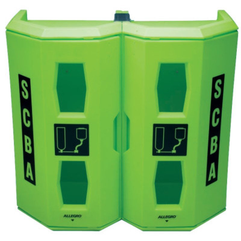 SCBA SINGLE WALL CASE -HI-VIZ GREEN-ALLEGRO INDUST-037-4150