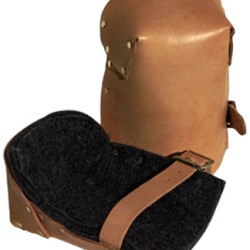 NATURAL PRO LEATHER KNEEPADS W/BUCKLE FA-ALTA IND *039*-039-30903