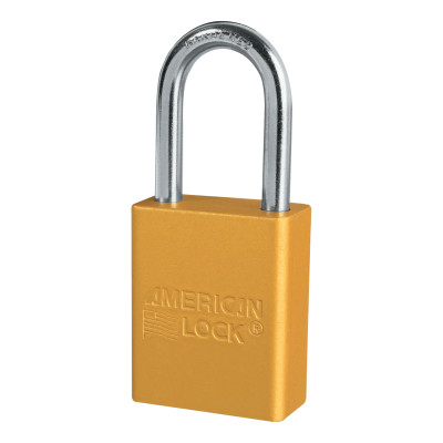 YELLOW SAFETY LOCKOUT PADLOCK ALUMINUM BODY-MASTER LOCK*470-045-A1106YLW