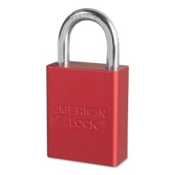 RED SAFETY LOCK-OUT COLOR CODED SECUR-MASTER LOCK*470-045-A1105RED