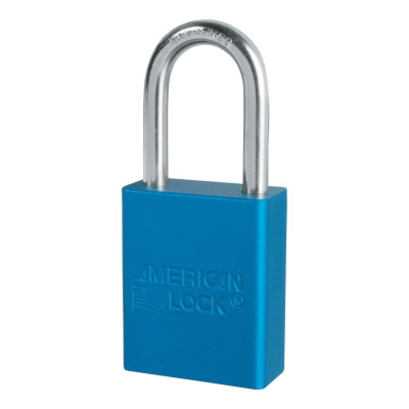 BLUE 5 PIN ALUMINUM PADLOCK KEYED DIFFE-MASTER LOCK*470-045-A1106BLU