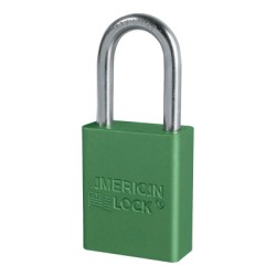 GREEN SAFETY LOCK-OUT PADLOCK ALUMINUM BO-MASTER LOCK*470-045-A1106GRN