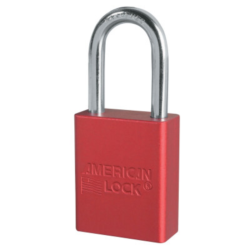 RE-KEYABLE ALUM W/NON REMOVEABLE KEY FEATURE-MASTER LOCK*470-045-A1106NRRED