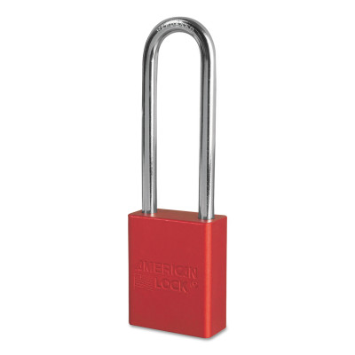 ALUMINUM PADLOCK - RED3" SHACKLE-MASTER LOCK*470-045-A1107RED