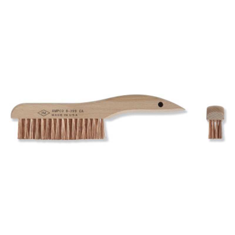 4X16ROW SHOE HDLE RND WIRE BRUSH--AMPCO SAFETY-065-B-399