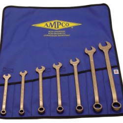 7-PC COMBINATION WRENCHSET W/VINYL ROL-AMPCO SAFETY-065-M-41