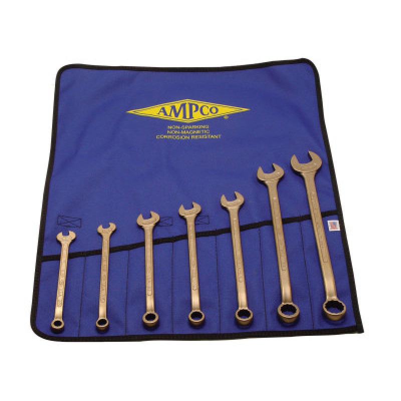 7-PC COMBINATION WRENCHSET W/VINYL ROL-AMPCO SAFETY-065-M-41