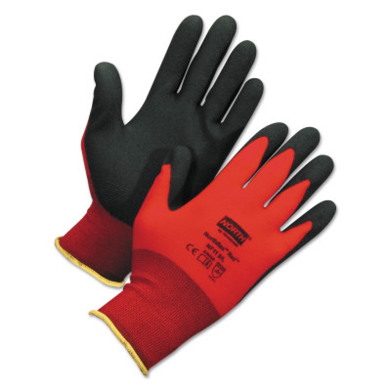 NORTHFLEX RED NYLON/FOAMPVC GLOVE 8M 15 GAUGE-HONEYWELL-SPERI-068-NF11/8M