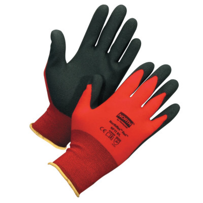 GLOVE RED X FOAMED/PVC-HONEYWELL-SPERI-068-NF11X/9L