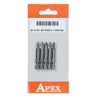 BIT 1/4 HEX DRV INSERT#2. P-APEX COOPER-071-440-2X-V05