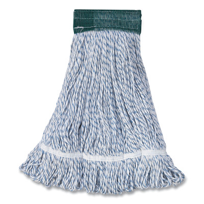MOP HD  FLR FIN  WIDE  RAYON/POLY MED WHT/BLU-ESSENDANT-088-552