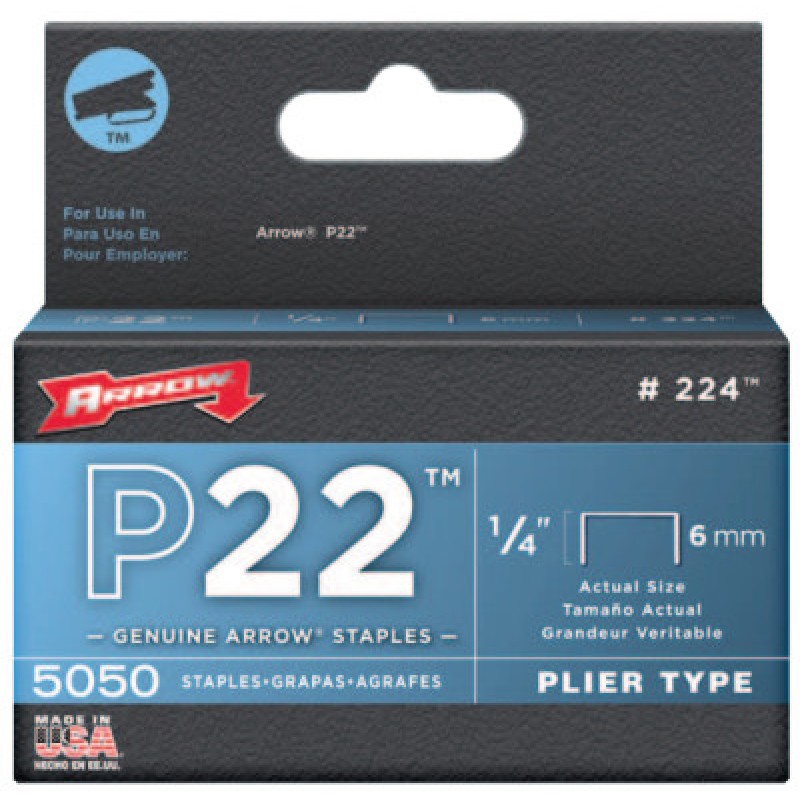 02214 P22 STAPLES 1/4"5000/BOX-ARROW FAST *091-091-224