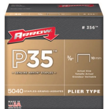 3/8" STAPLE FOR P35 & P35S 5040 PER BOX-ARROW FAST *091-091-356