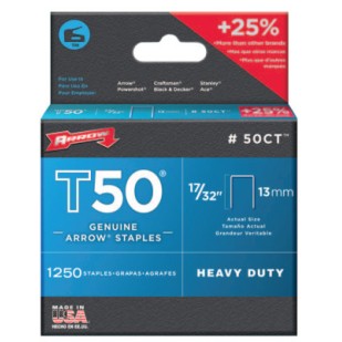 50000 T50 CEILTILE 17/32" STAPLES 1-250/PK-ARROW FAST *091-091-50CT