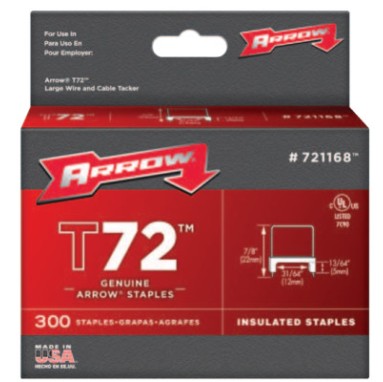 T72 INSULATED STABLE 13/64"X31/64"-ARROW FAST *091-091-721168