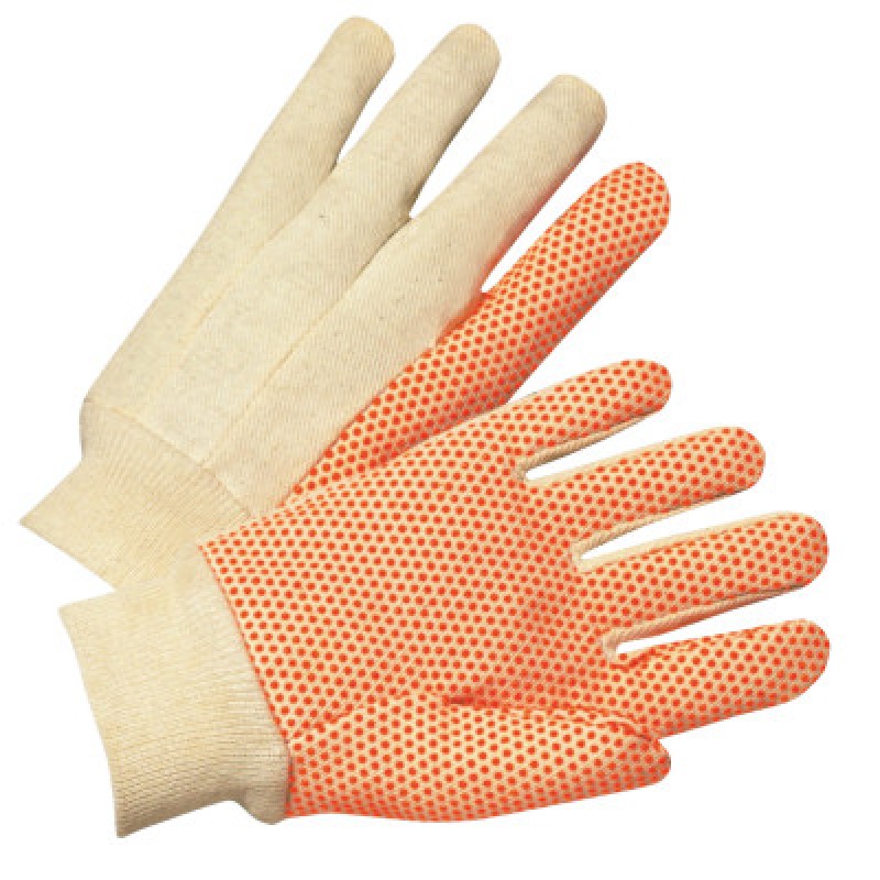 ANCHOR CANVAS GLOVE W/ ORANGE PVC DOTS-ORS NASCO-101-1090