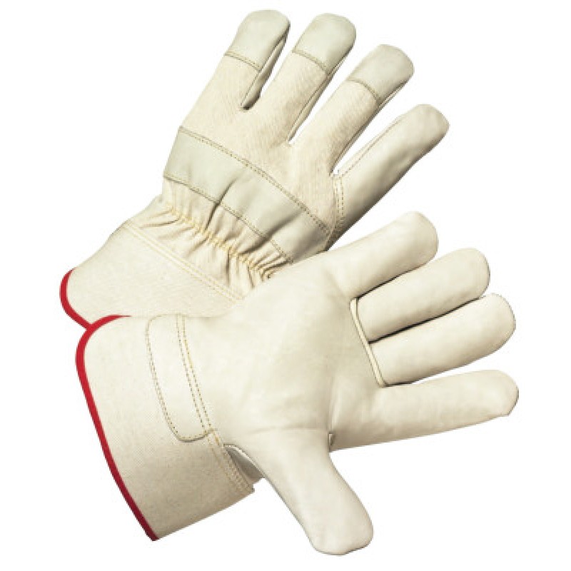 SEL GR COW RUB SC GL- CUFF AND FABRIC BACK LARGE-PROTECTIVE INDU-813-5000/L