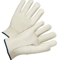 ANCHOR 6120L LEATHER DRIVERS GLOVE ELASTIC-ORS NASCO-101-4000L