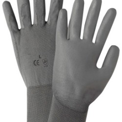 GRAY PU PALM COATED GRAYNYLON GLOVES-PROTECTIVE INDU-813-713SUCG/L