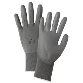 GRAY PU PALM COATED GRAYNYLON GLOVES-PROTECTIVE INDU-813-713SUCG/XXL