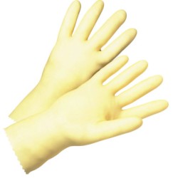 STANDARD UNLINED AMBER LATEX GLOVES-PROTECTIVE INDU-813-3343/8