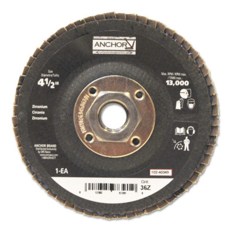 4-1/2" 29 ANGLED 5/8-1136Z FLAP DISC-ORS NASCO-102-40349
