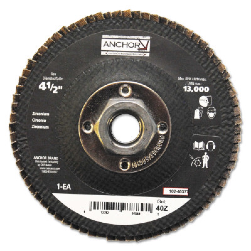 ANCHOR PREMIUM 4-1/2" 5/8-11 4OZ HD FLAP DISC-ORS NASCO-102-40377