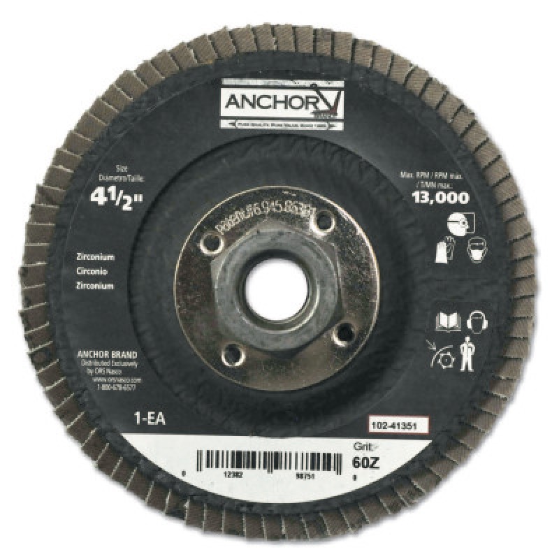 4-1/2" 29 ANGLED 5/8-1180Z FLAP DISC-ORS NASCO-102-41352