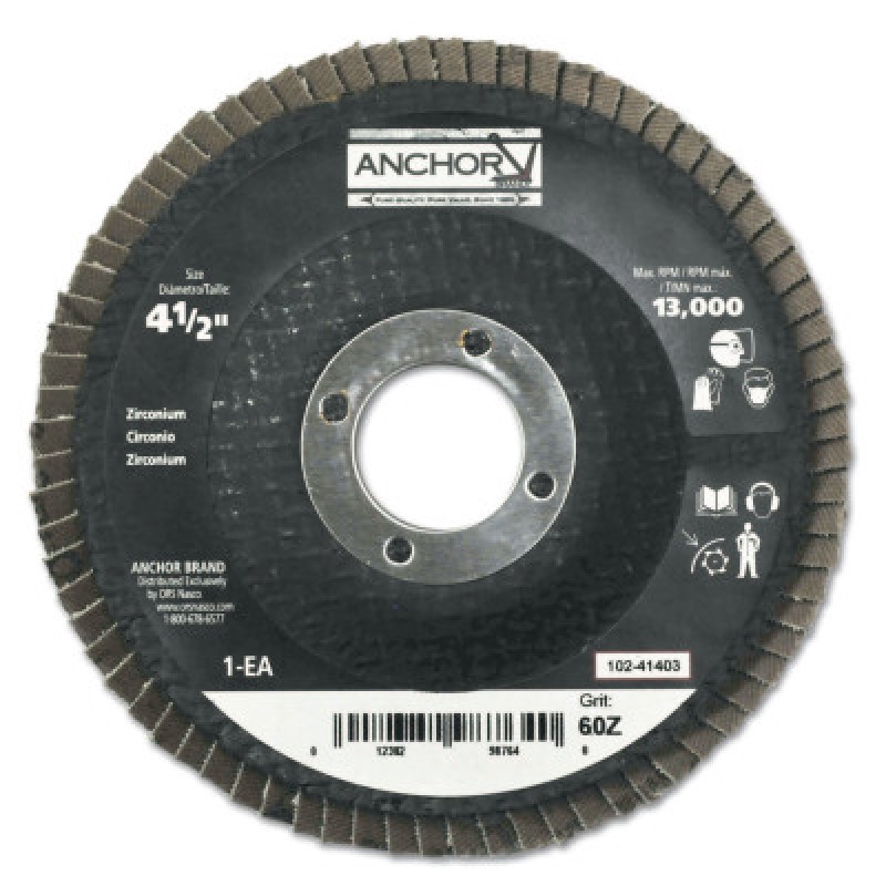 4-1/2" 27 FLAT 7/8 AH 60Z FLAP DISC-ORS NASCO-102-41403