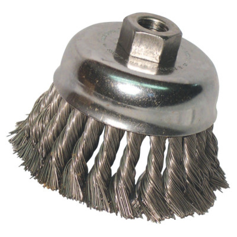 2-3/4" KNOT WIRE CUP BRUSH .014" SS FILL 5/8"-11-ORS NASCO-102-R3KC14S