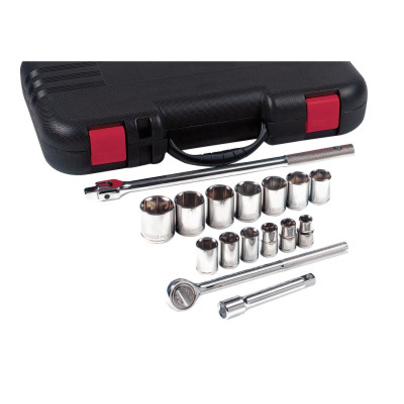 17 PIECE 1/2" DRIVE SOCKET SET SAE 12 PT.-ORS NASCO-103-07-866