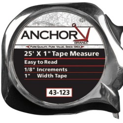 ANCHOR BRAND-1"X25' E-Z READ TAPE MEASURE-ORS NASCO-103-43-123