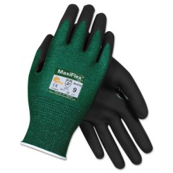 MAXIFLEX CUT  GRN ENG YARN  BLK NIT MIC  A2/EN3-PROTECTIVE INDU-112-34-8743/L
