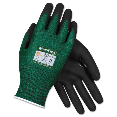 MAXIFLEX CUT  GRN ENG YARN  BLK NIT MIC  A2/EN3-PROTECTIVE INDU-112-34-8743/XL