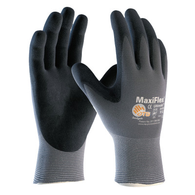 MAXIFLEX ULTIMATE 15G GRY NYLON SHELL BLK MICRO-PROTECTIVE INDU-112-34-874/L