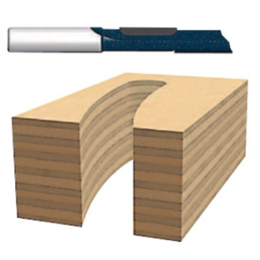 1/2" C.T. STRAIGHT TOOTHROUTER BIT 1/2" SHANK-BOSCH/SKILL ***-114-85278M
