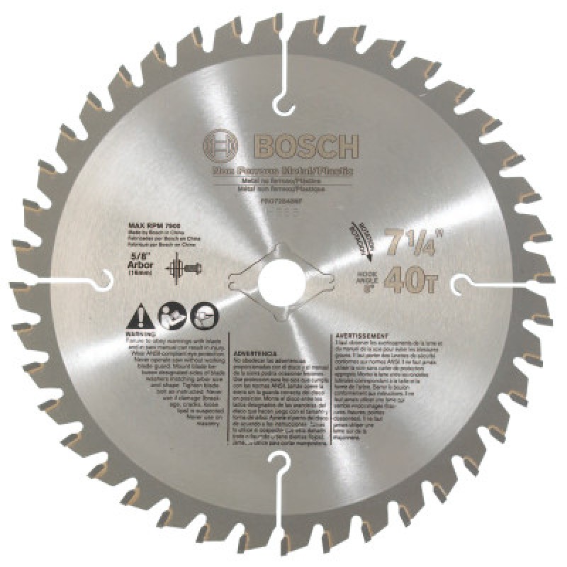 7-1/4" 40 TOOTH NON-FERROUS METAL CIRC SAW BLADE-BOSCH/SKILL ***-114-PRO72540NF