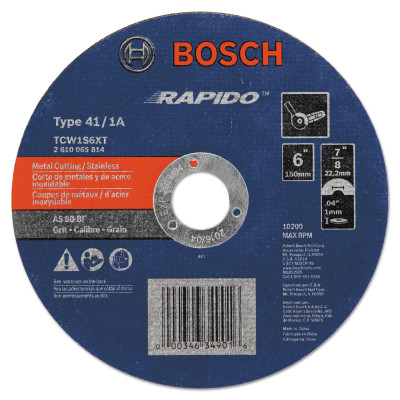6X.040X7/8 TP1 THIN CUTTING DISC (BX/25)-BOSCH/SKILL ***-114-TCW1S6XT