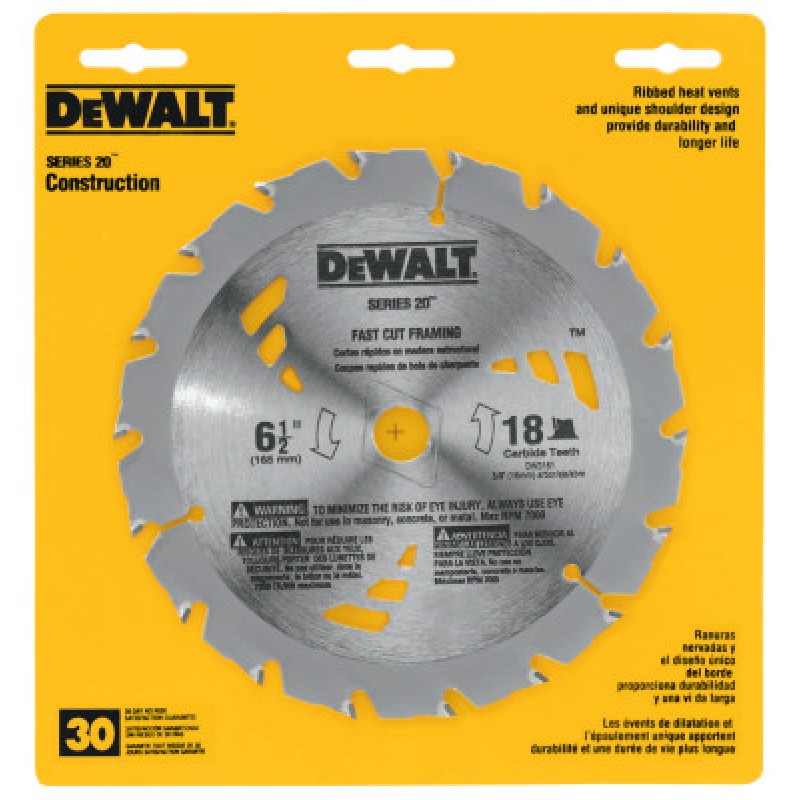 6-1/2"DIA. 18T 5/8"ARBOR-BLACK&DECKER-115-DW3161