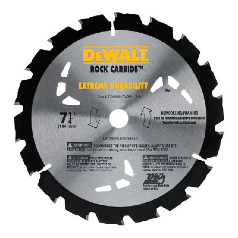 7-1/4" 18T ROCK CARBIDE-BLACK&DECKER-115-DW3191