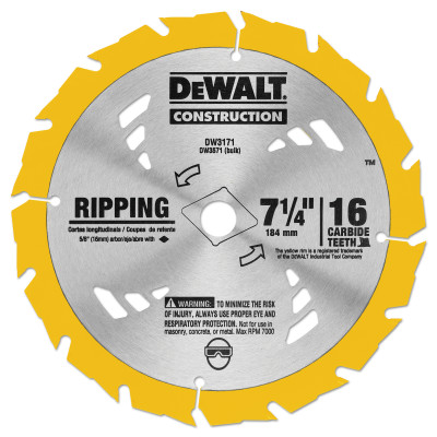 7-1/4" 16T ATB CIRCULARSAW BLADE FAST CUT FR-BLACK&DECKER-115-DW3571