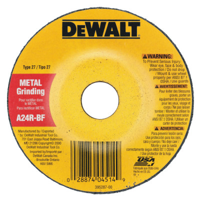 4"X1/4"X5/8" A24R 13-500RPM IND. GENERAL PUR-BLACK&DECKER-115-DW4419