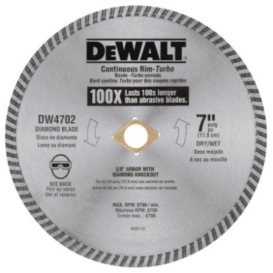 7" DRY CUT DIAMOND BLADE-BLACK&DECKER-115-DW4702