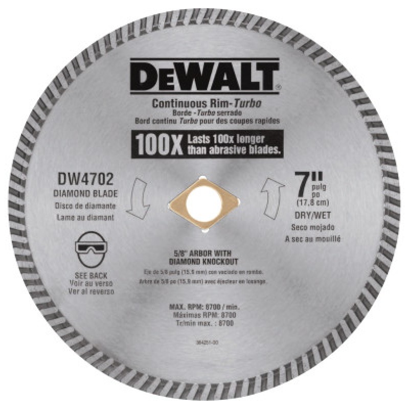 7" DRY CUT DIAMOND BLADE-BLACK&DECKER-115-DW4702